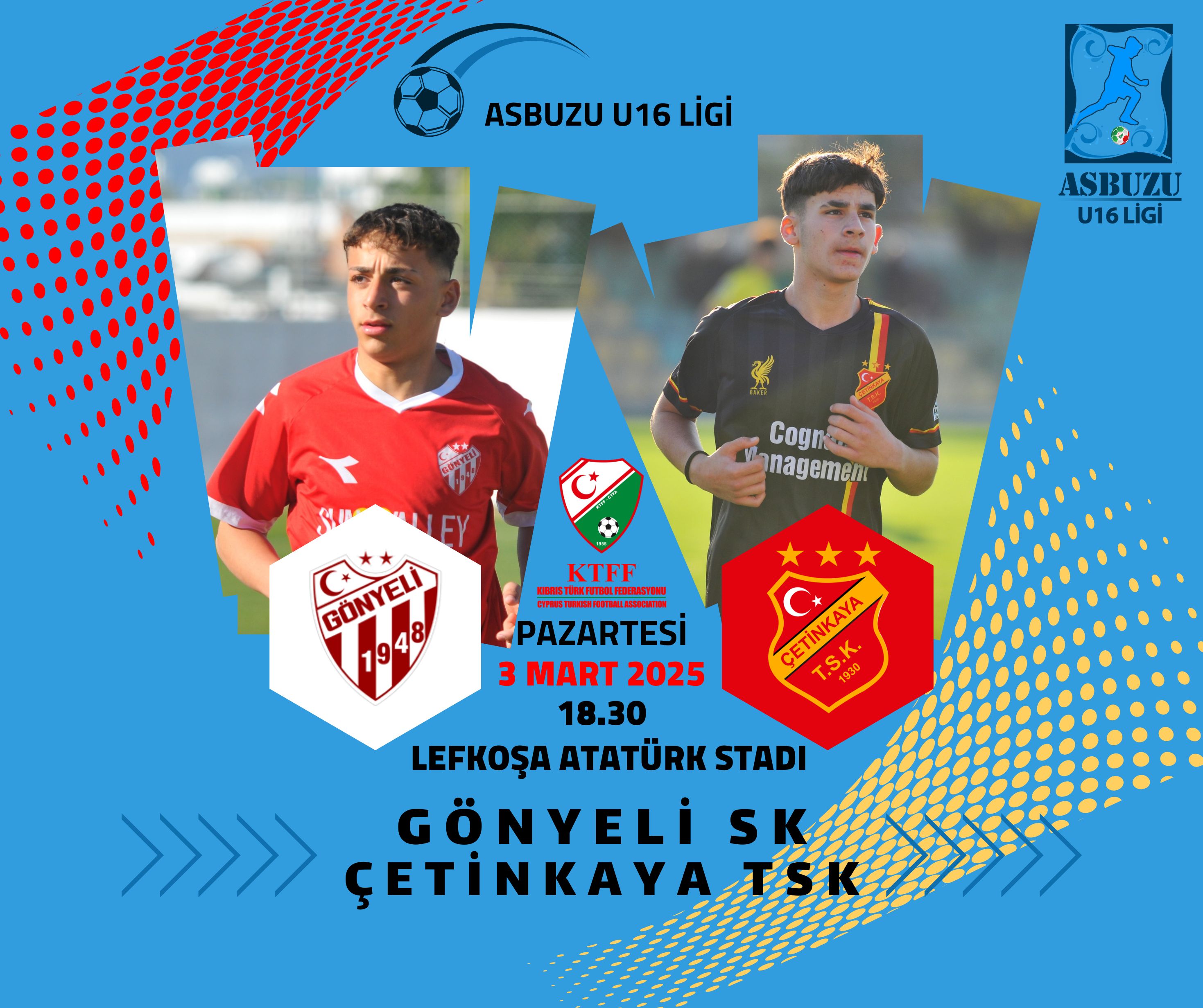 Asbuzu U16 Ligi'nde finalin adı Gönyeli SK - Çetinkaya TSK